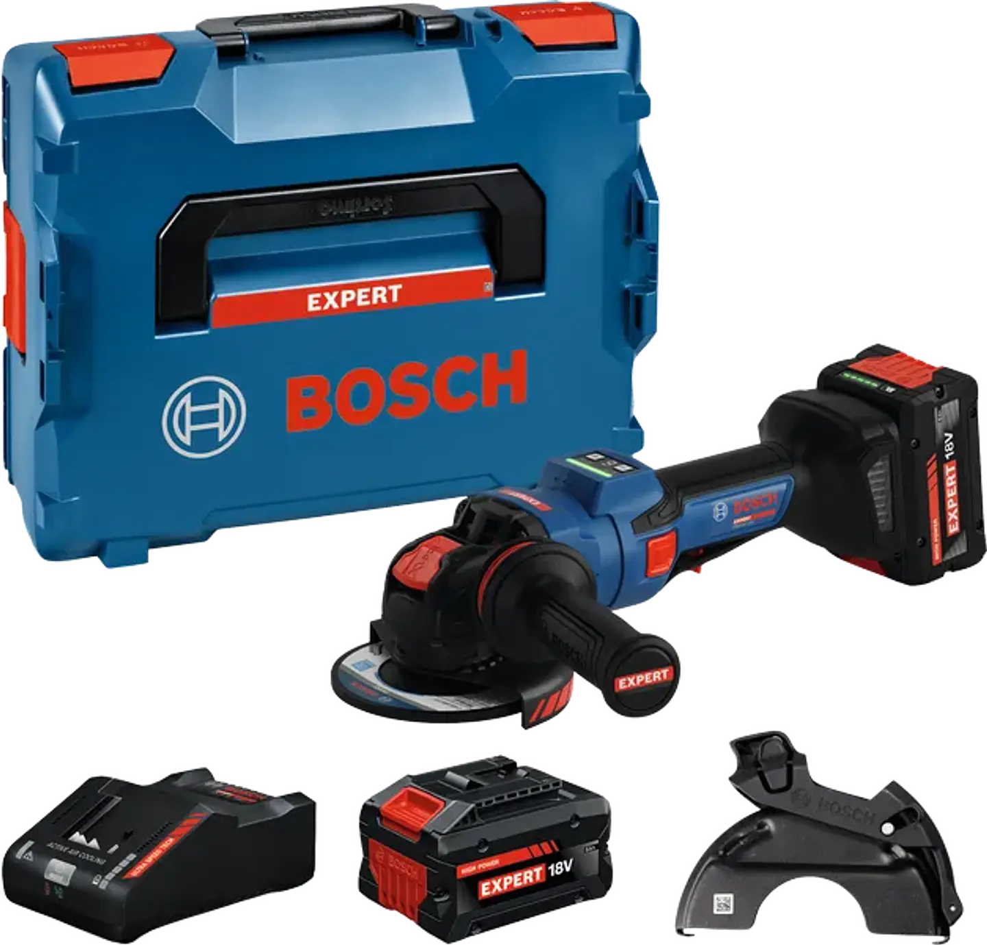 Rebarbadora com X-LOCK EXPERT EXWX 18V-15PS + 2 baterias EXBA18V-80﻿ (8.0Ah) + Mala L-BOXX BOSCH 1