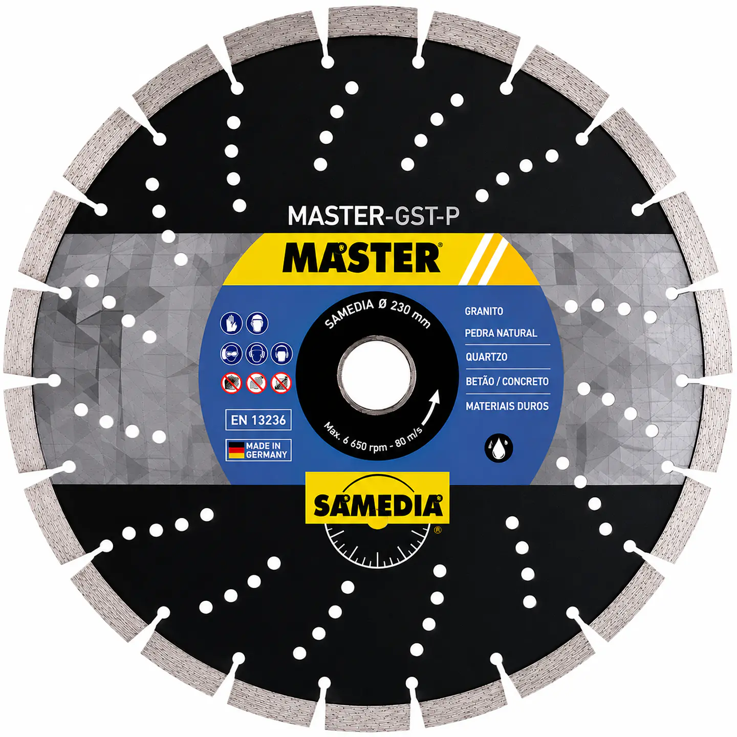 Disco Diamante para Granito/Pedra Natural ø230mm MASTER GST SAMEDIA 1
