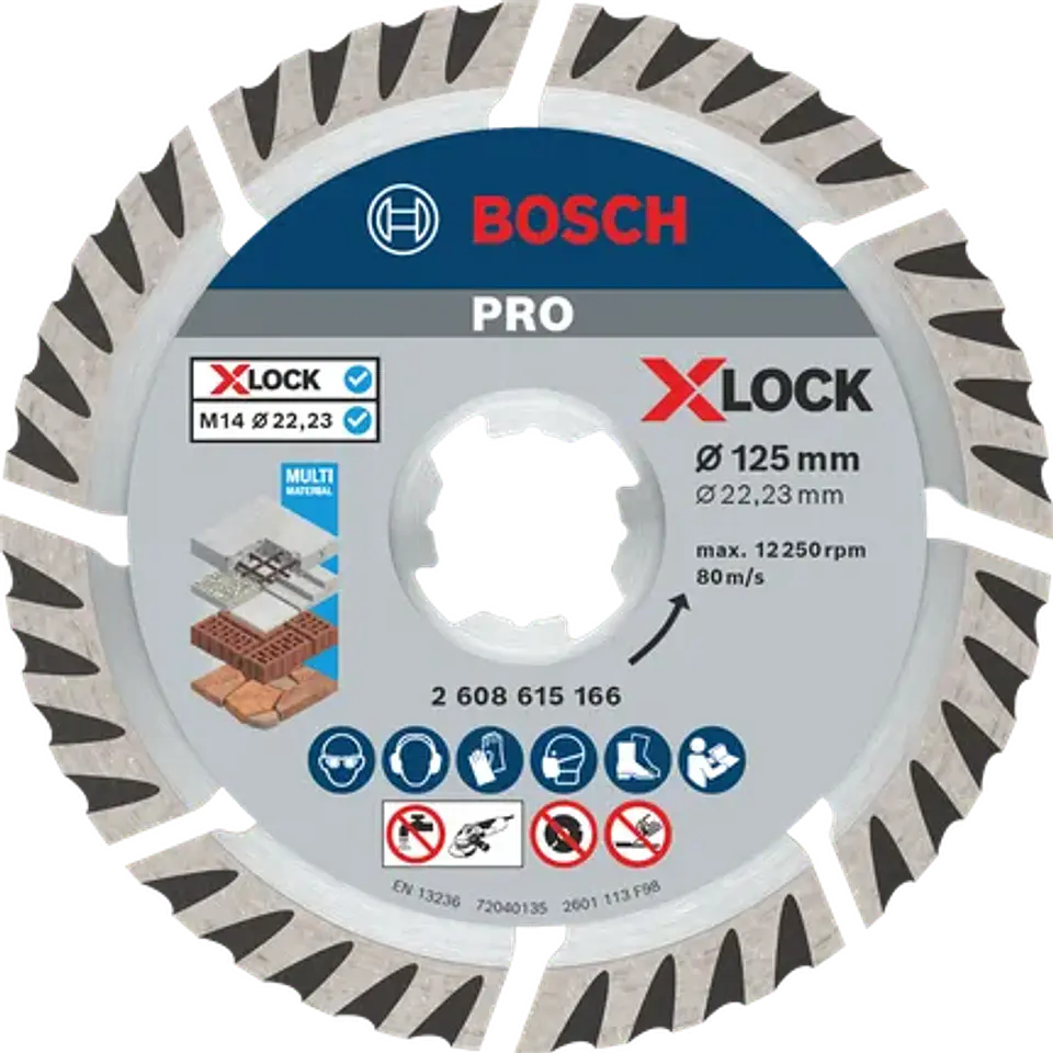 Disco de corte universal diamante X-LOCK 125mm BOSCH 1