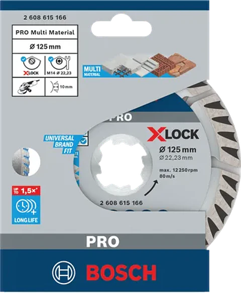 Disco de corte universal diamante X-LOCK 125mm BOSCH