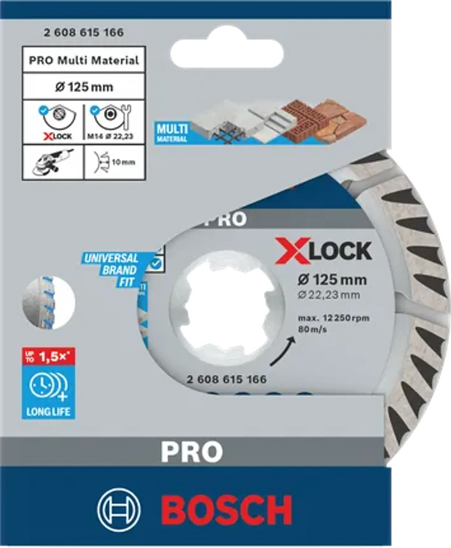 Disco de corte universal diamante X-LOCK 125mm BOSCH 2