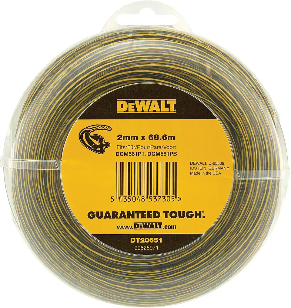 Bobine de Fio de Nylon para Aparador Ø2,0mm x 68,6 mts DT20651 DEWALT 1
