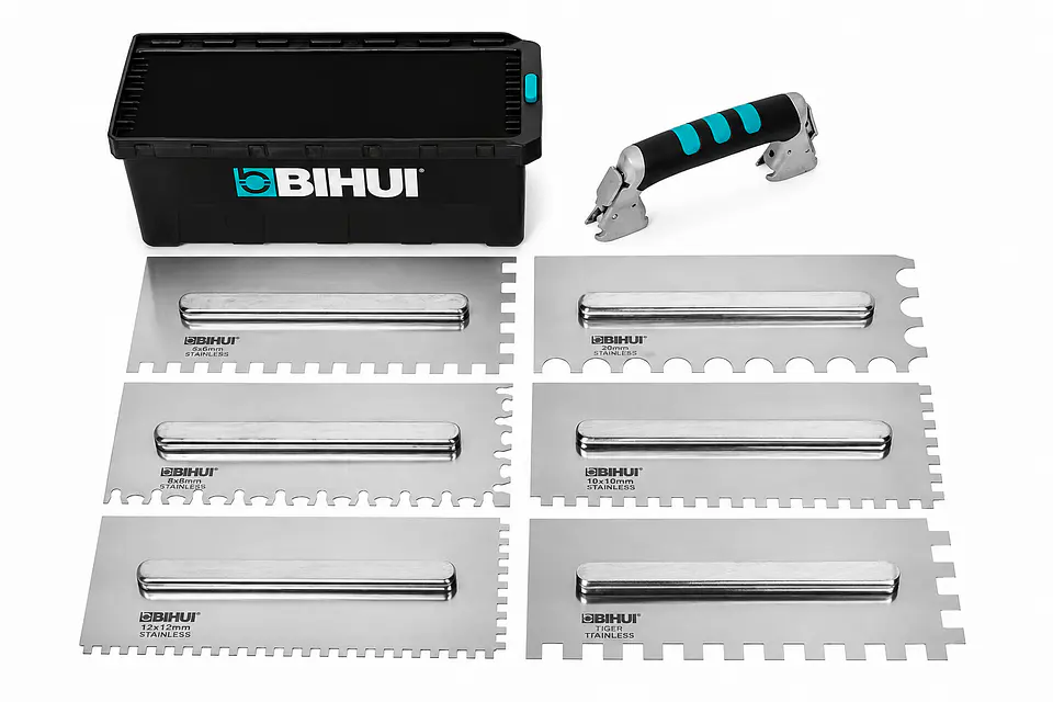 Sistema de 6 Espátulas Dentadas em Aço Inox PTSJH8 BIHUI 1