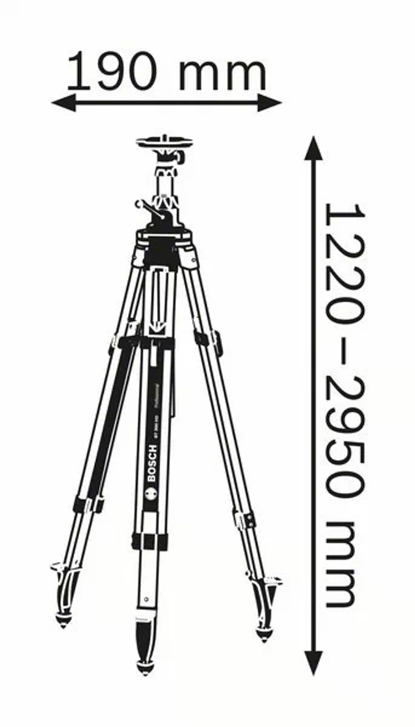 Tripé para a construção civil BT 300 HD BOSCH 3
