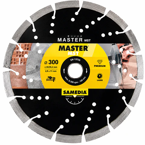 Disco Diamante para Betão Premium Ø300X25,4mm MASTER MST SAMEDIA