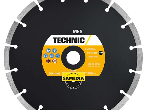 Disco Diamante Universal Profissional Ø115X22,3mm TECHNIC MES SAMEDIA