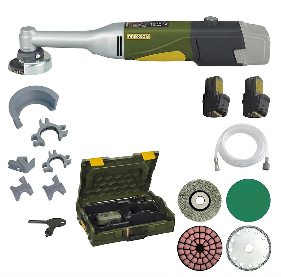 Kit Mini Rebarbadora a bateria 10,8V + 23 Acessórios para Cerâmica PROXXON 1