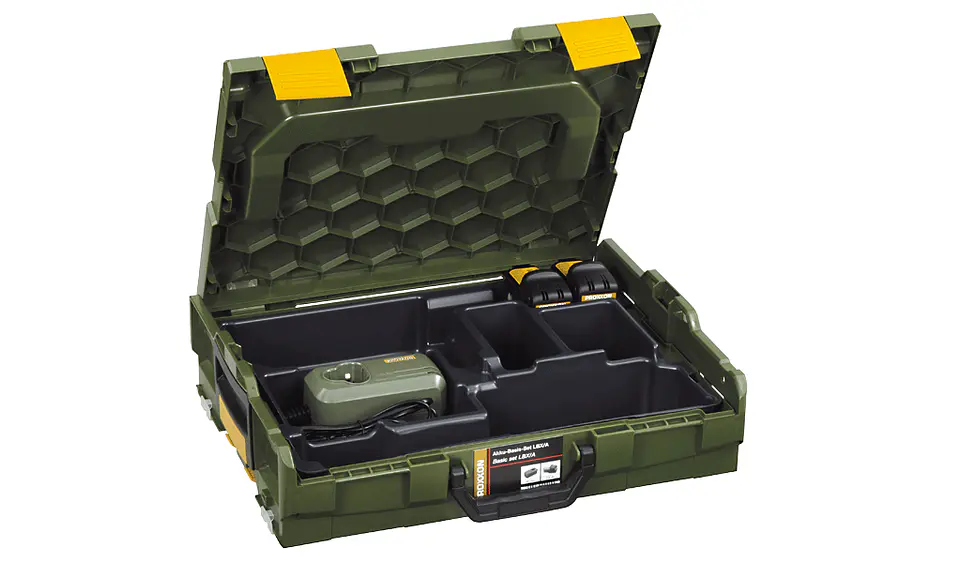 Kit 2 Baterias Li-ion 10,8V - 2,6Ah + Carregador 2,0Ah + L-Boxx LBX/A PROXXON 1