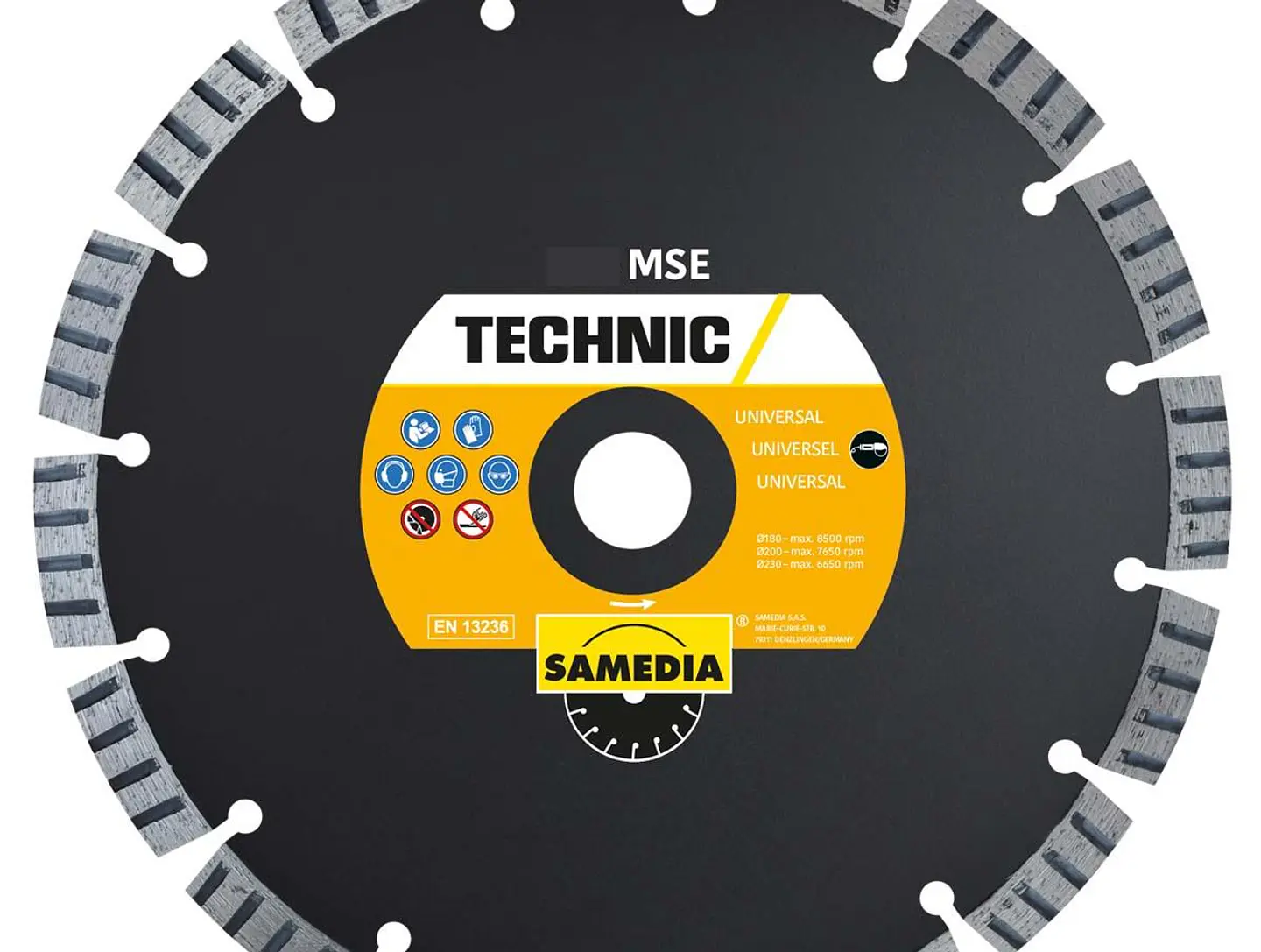 Disco Diamante Universal Profissional Ø150X22,3mm TECHNIC MSE SAMEDIA 1