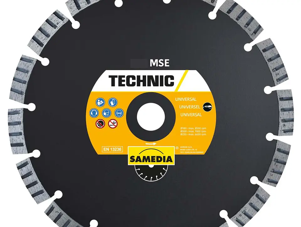 Disco Diamante Universal Profissional Ø150X22,3mm TECHNIC MSE SAMEDIA 1