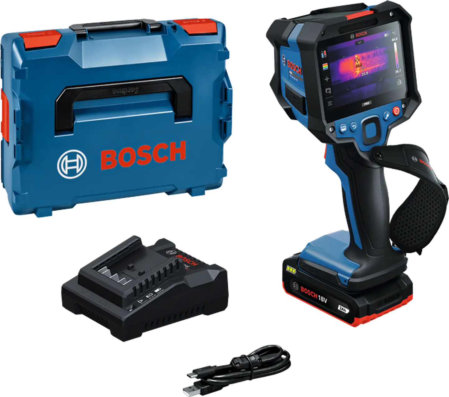 Câmara térmica GTC18V-600-16C + 1 Bateria GBA 18V 2.0Ah + 1 carregador GAL 18V-20 BOSCH 6