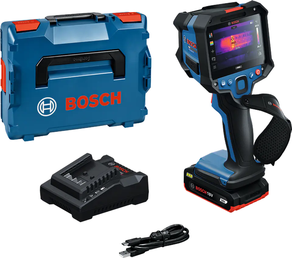 Câmara térmica GTC18V-600-16C + 1 Bateria GBA 18V 2.0Ah + 1 carregador GAL 18V-20 BOSCH 6