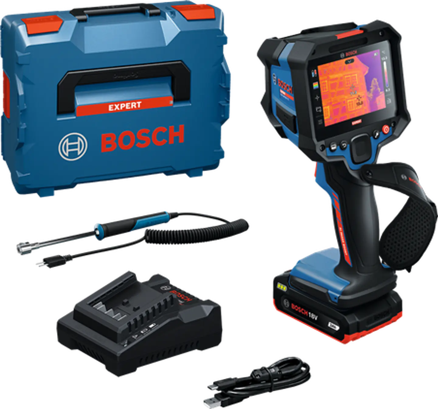 Câmara térmica EXPERT EXTC18V-650-17C + 1 Bateria GBA 18V 2.0Ah + 1 carregador GAL 18V-20 BOSCH 1
