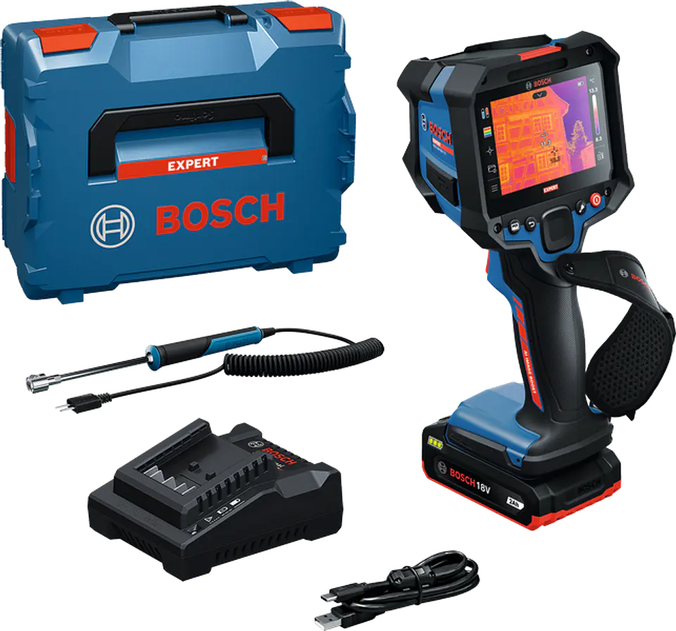 Câmara térmica EXPERT EXTC18V-650-17C + 1 Bateria GBA 18V 2.0Ah + 1 carregador GAL 18V-20 BOSCH 7