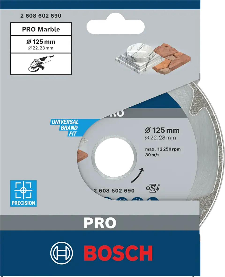 Disco de corte diamante para marmore 125mm PRO MARBLE BOSCH 2