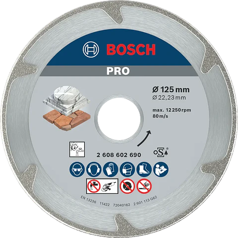 Disco de corte diamante para marmore 125mm PRO MARBLE BOSCH
