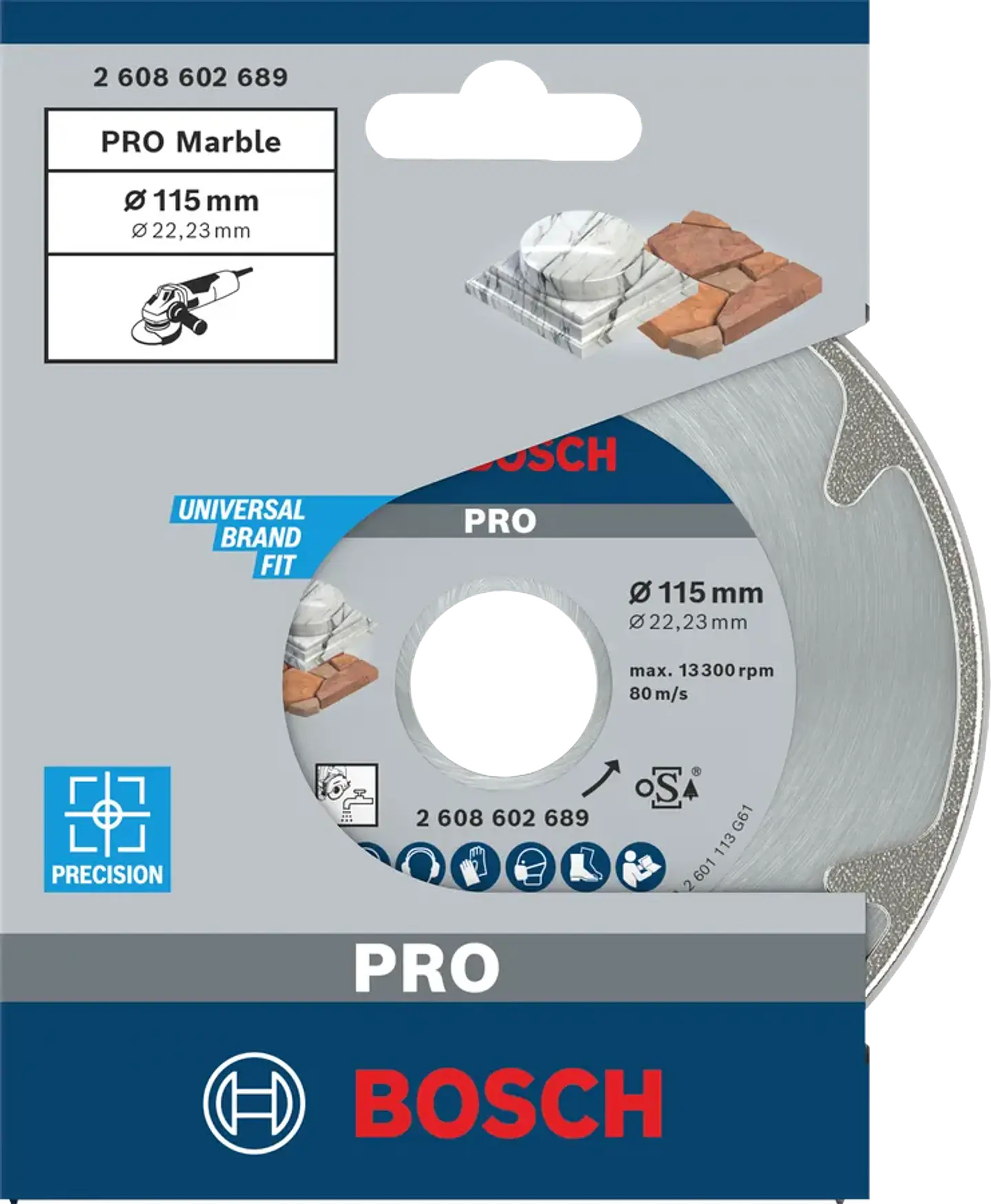 Disco de corte diamante para marmore 115mm PRO MARBLE BOSCH 2