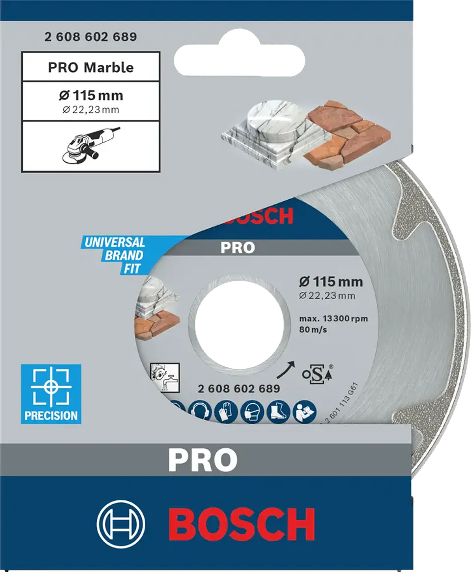 Disco de corte diamante para marmore 115mm PRO MARBLE BOSCH 2