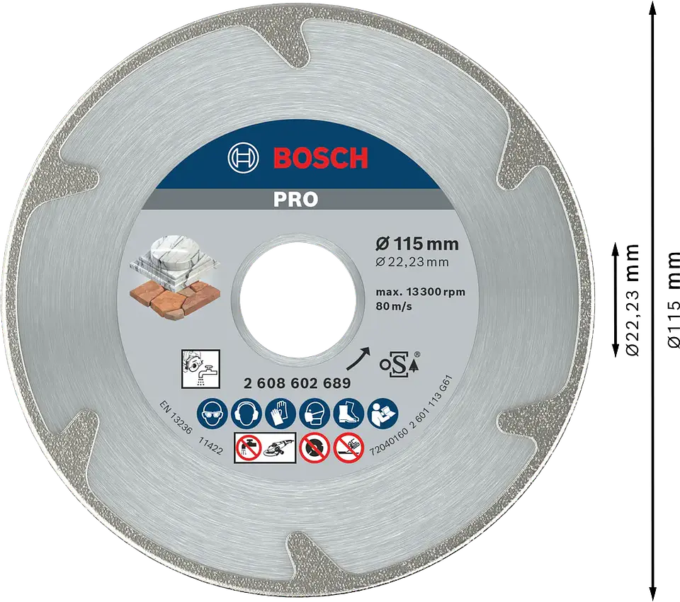 Disco de corte diamante para marmore 115mm PRO MARBLE BOSCH 4
