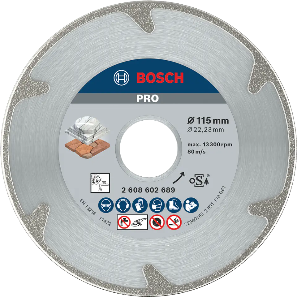Disco de corte diamante para marmore 115mm PRO MARBLE BOSCH 1