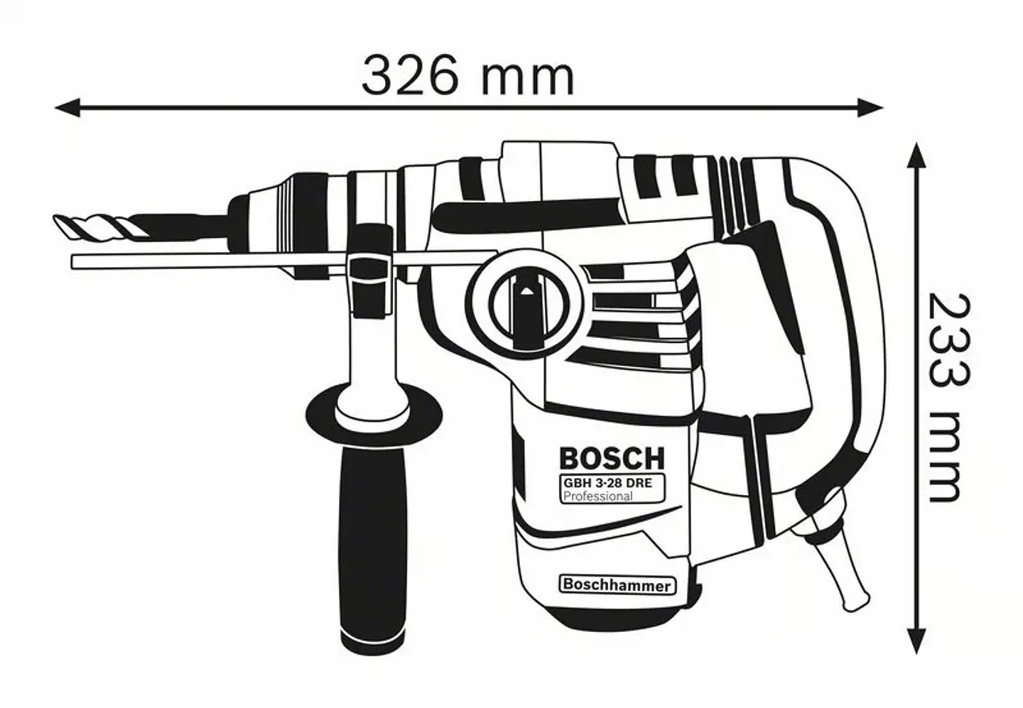 Martelo perfurador SDS Plus GBH 3-28 DRE BOSCH 3