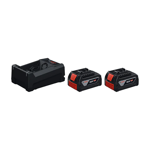 Conjunto de 2 Baterias 18V 5.0Ah + carregador GAL 12V/18V-80 BOSCH