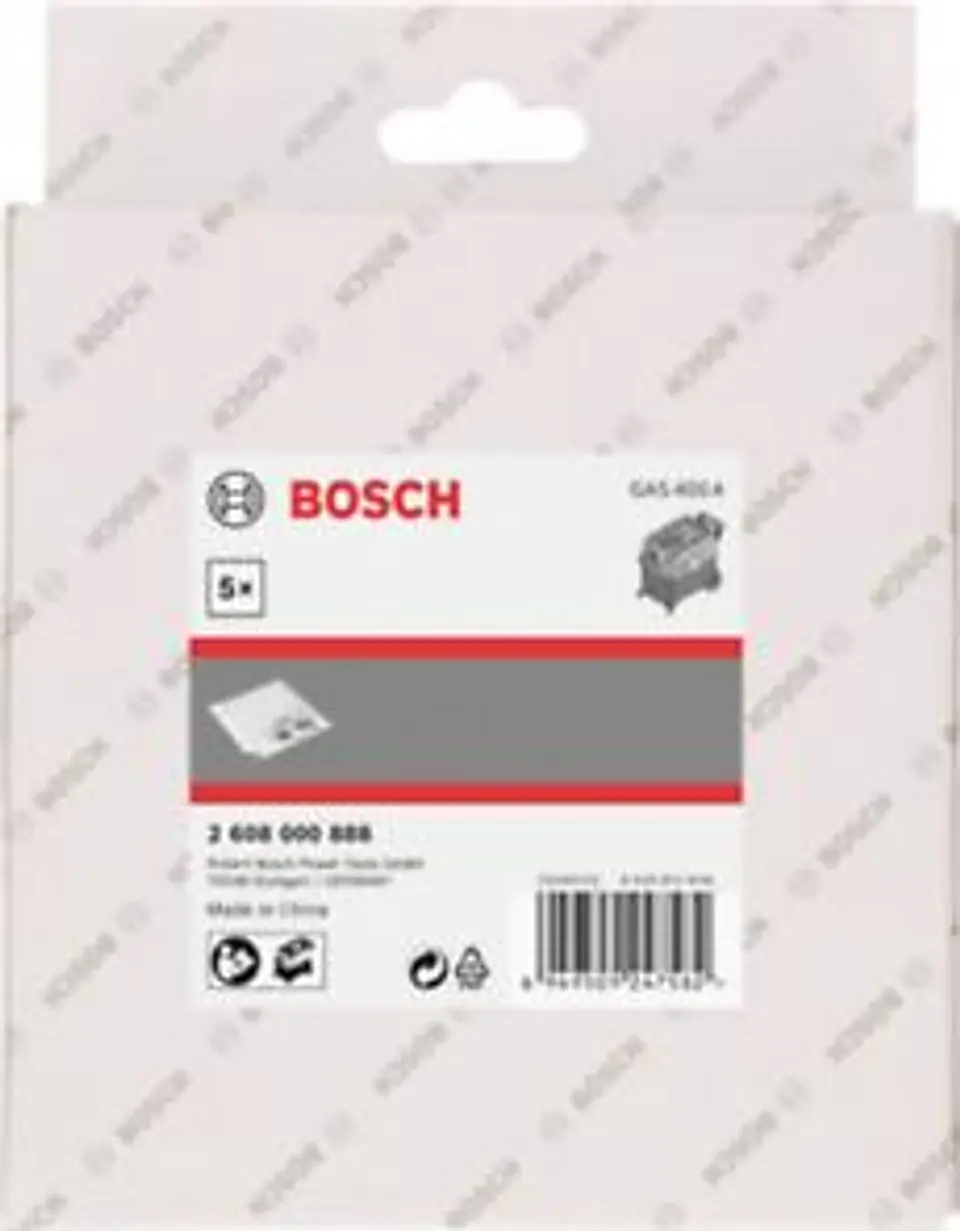 Sacos para aspirador GAS 400 A (5 UN.) 2608000888 BOSCH 2