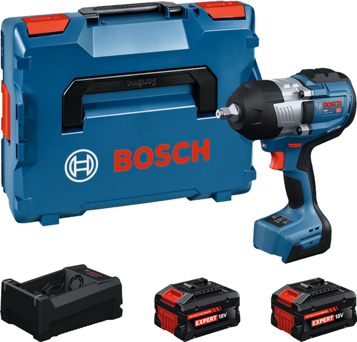 Aparafusadora de impacto PRO GDS18V-1400 + 2 Baterias EXBA18V-80 + 1 carregador GAL 12V/18V-80 BOSCH 3