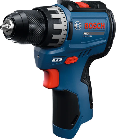Aparafusadora sem fio GSR12V-31 + 1 Bateria GBA 12V 2,0Ah + 1 Bateria GBA 12V 3,0Ah + 1 Carregador GAL 12V-20 + Conjunto 32 acessórios BOSCH