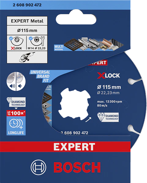 Disco de corte Diamond Metal Wheel EXPERT X-LOCK 115 x 22,23 mm BOSCH