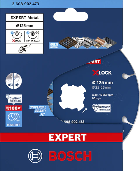 Disco de corte Diamond Metal Wheel EXPERT X-LOCK 125 x 22,23 mm BOSCH