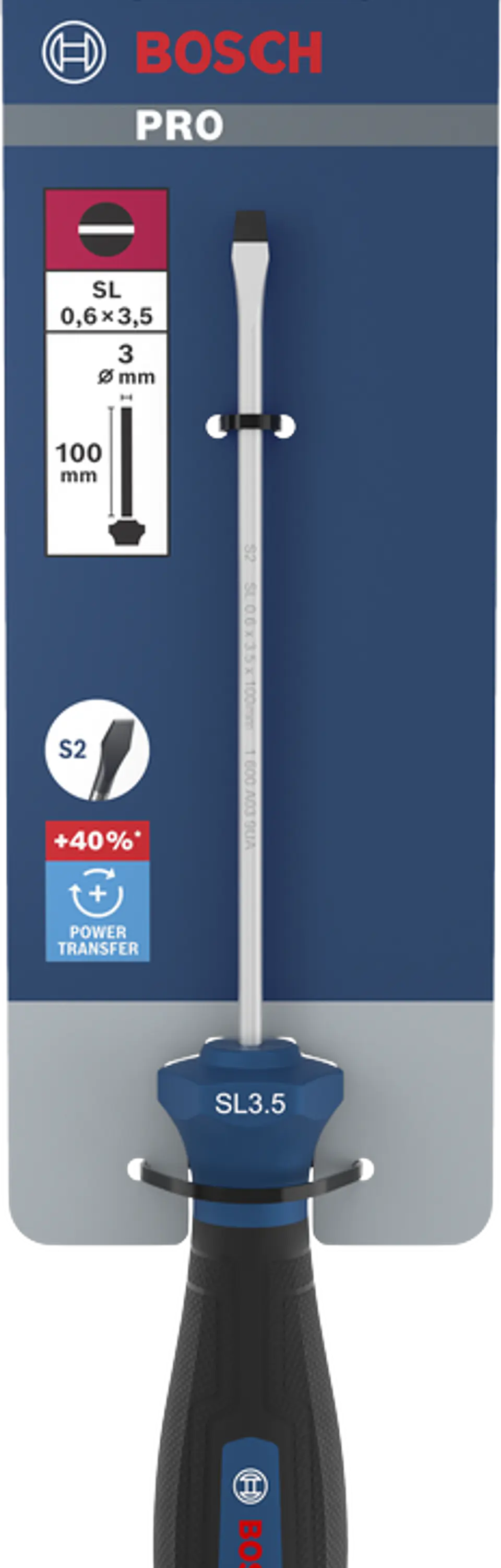Chave de fendas PRO SL 0,6 x 3,5 x 100 mm BOSCH 2