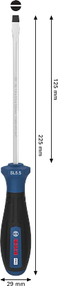 Chave de fendas PRO SL 1,0 x 5,5 x 125 mm BOSCH - Thumbnail 2