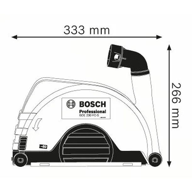 Colector de pó para rebarbadoras 230mm GDE 230 FC-S BOSCH 3