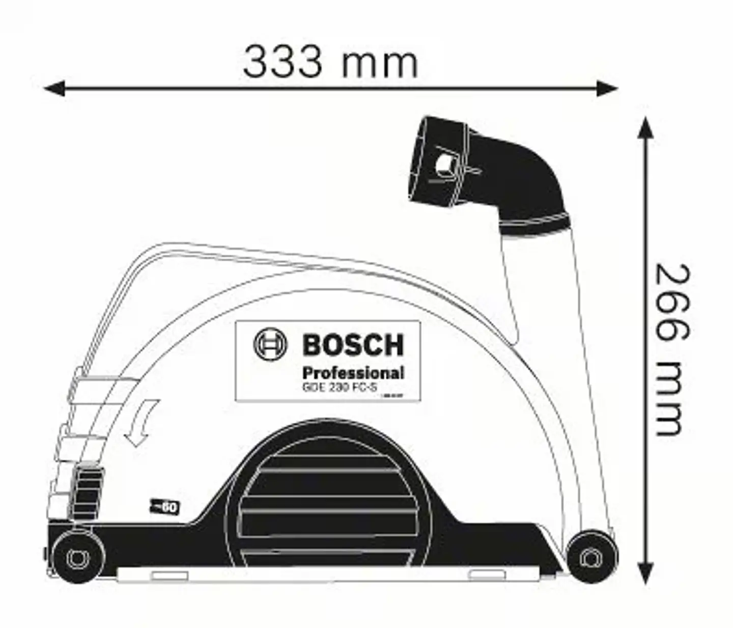 Colector de pó para rebarbadoras 230mm GDE 230 FC-S BOSCH 3