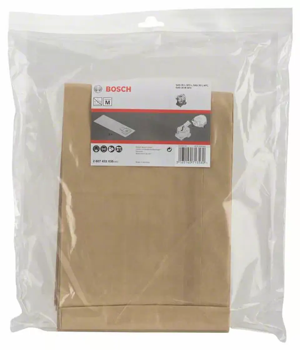 Saco de papel para aspiradores BOSCH - 5 Unidades 1