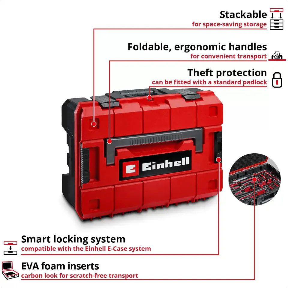 Mala de Ferramentas 79 Peças E-Case EINHELL 8