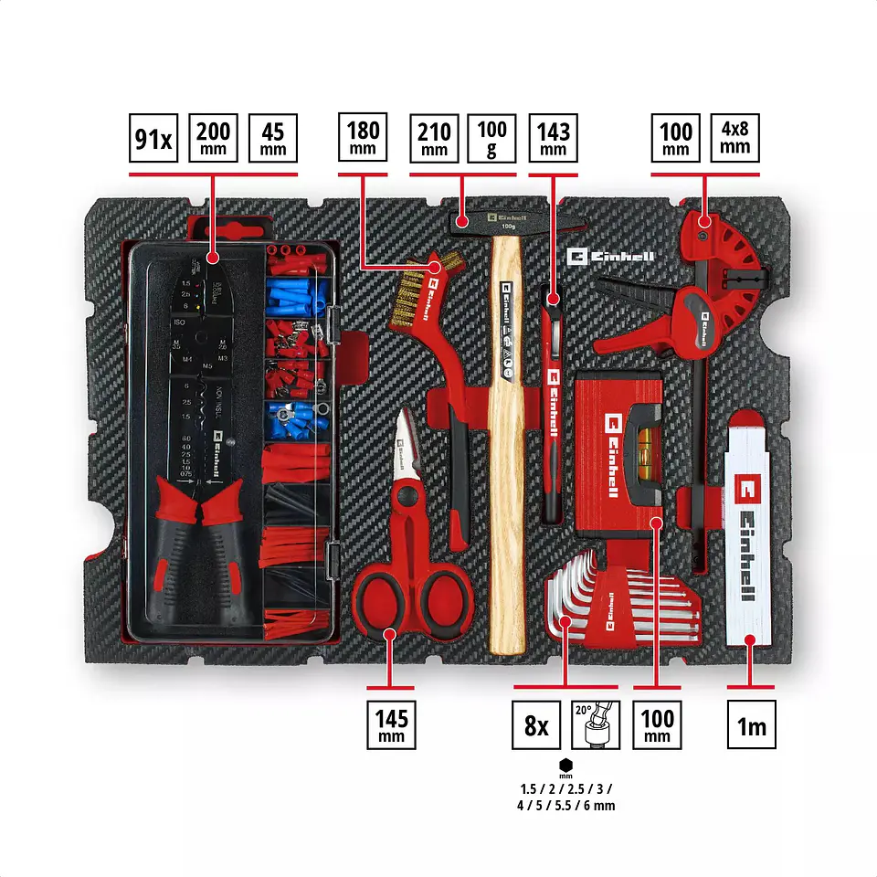 Mala de Ferramentas 153 Peças E-Case Hobby EINHELL 2