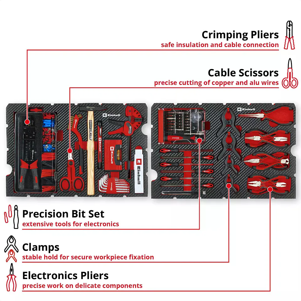 Mala de Ferramentas 153 Peças E-Case Hobby EINHELL 11