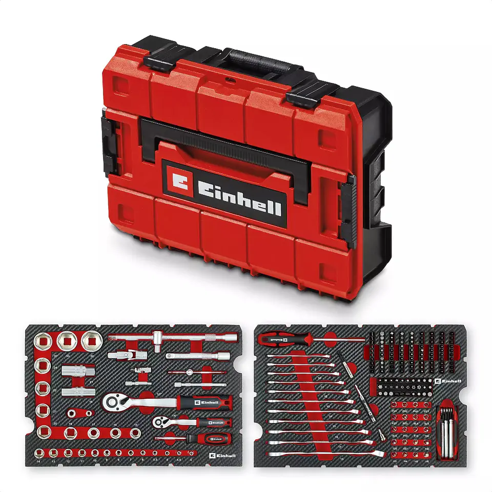 Mala de Ferramentas Mecânica 201 Peças E-Case EINHELL 1