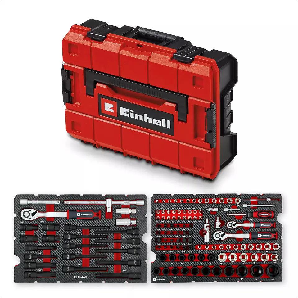 Mala de Ferramentas Automóvel 121 Peças E-Case EINHELL 1