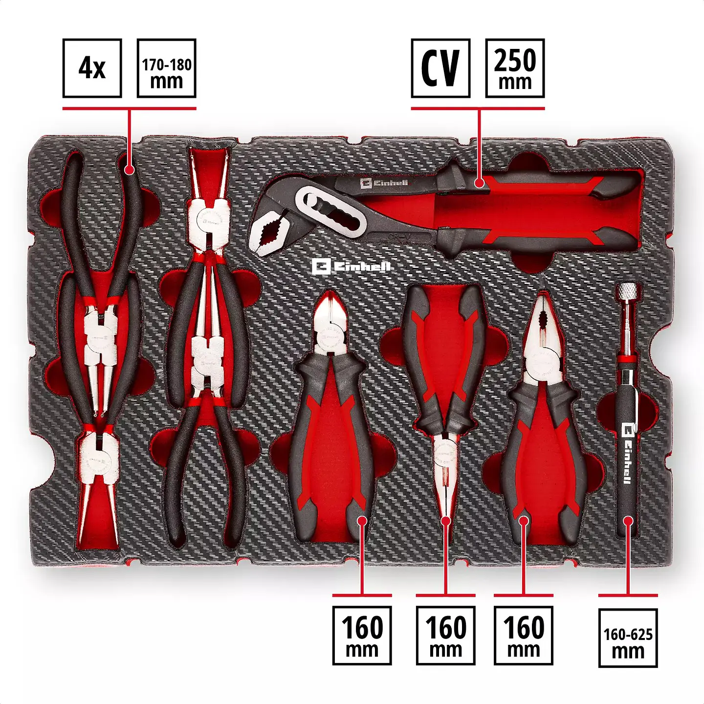 Inserção E-Case 9 Peças com Alicates EINHELL 2