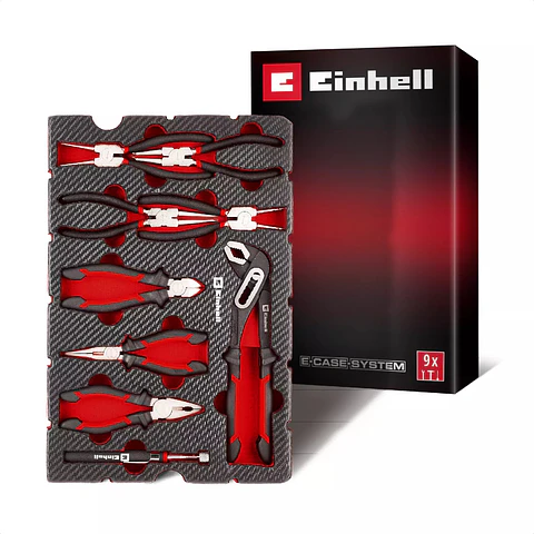 Inserção E-Case 9 Peças com Alicates EINHELL