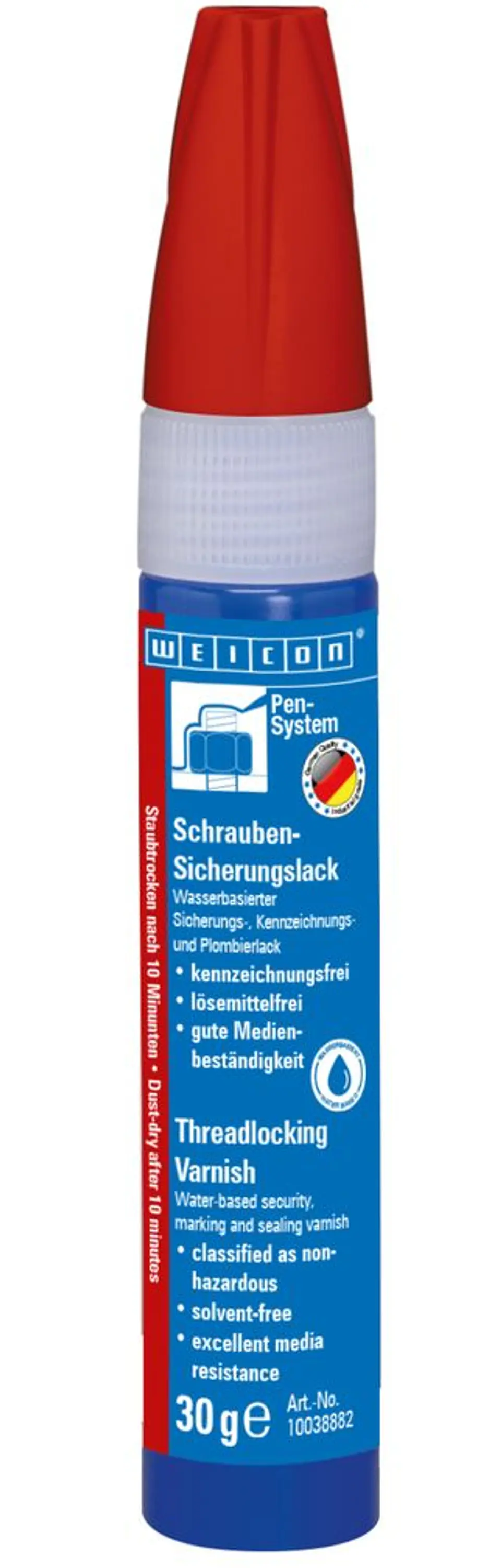 Marcador/Verniz Segurança para Parafusos 30 Gr. PEN-SYSTEM WEICON 2
