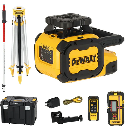 Kit de Nivel Laser Vermelho Rotativo USB-C DCLE15211RL DEWALT