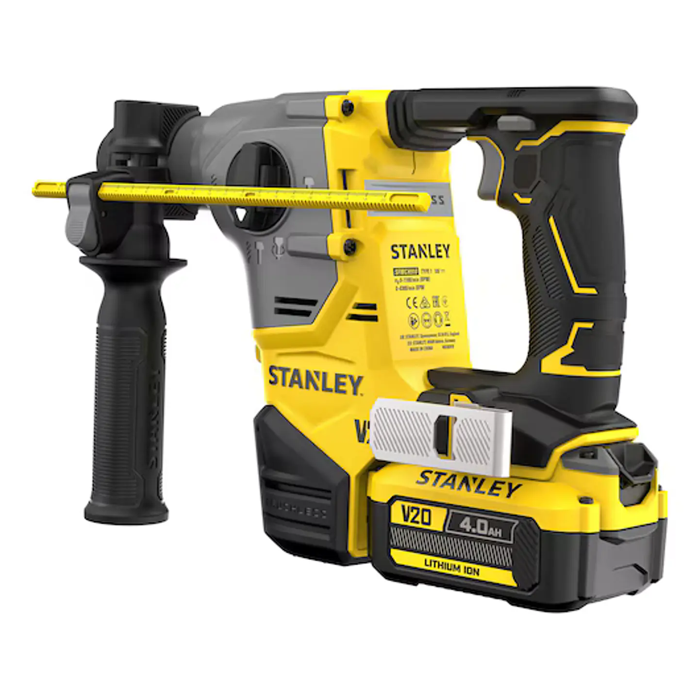 Martelo Perfurador sem Escovas SDS-Plus V20-18V + 1 Bateria 4.0 Ah SFMCH910M1T STANLEY 4