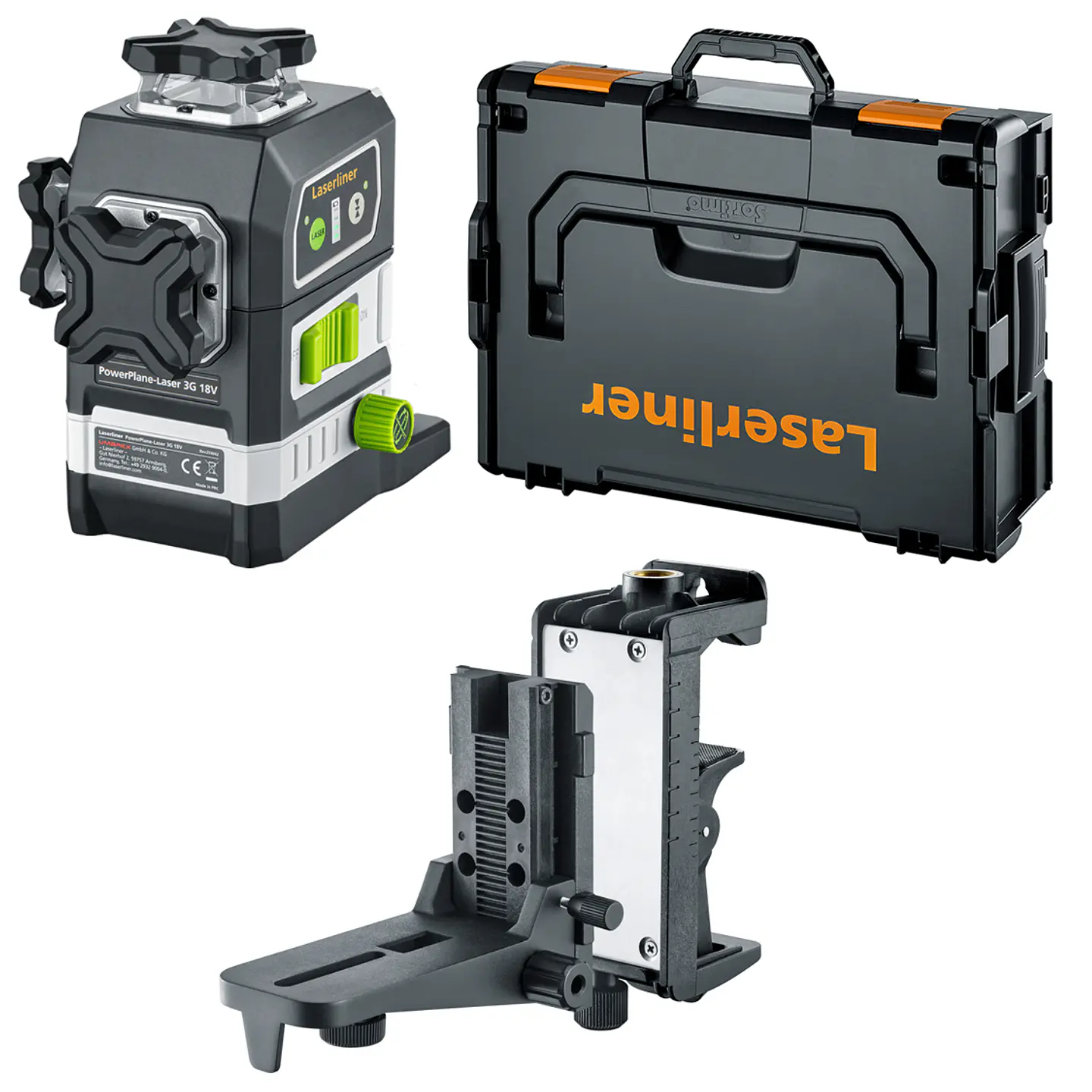 Nível laser 3 Linhas Verdes PowerPlane-Laser 3G Multi-18V LASERLINER 6
