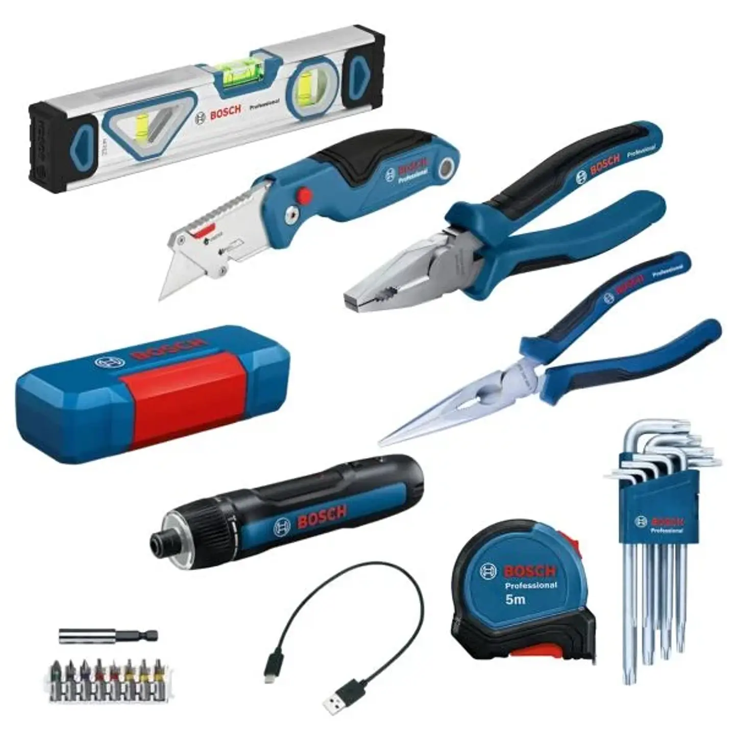 Conjunto Ferramentas Manuais + Aparafusadora Bosch GO 3 Professional 15 Peças BOSCH 1