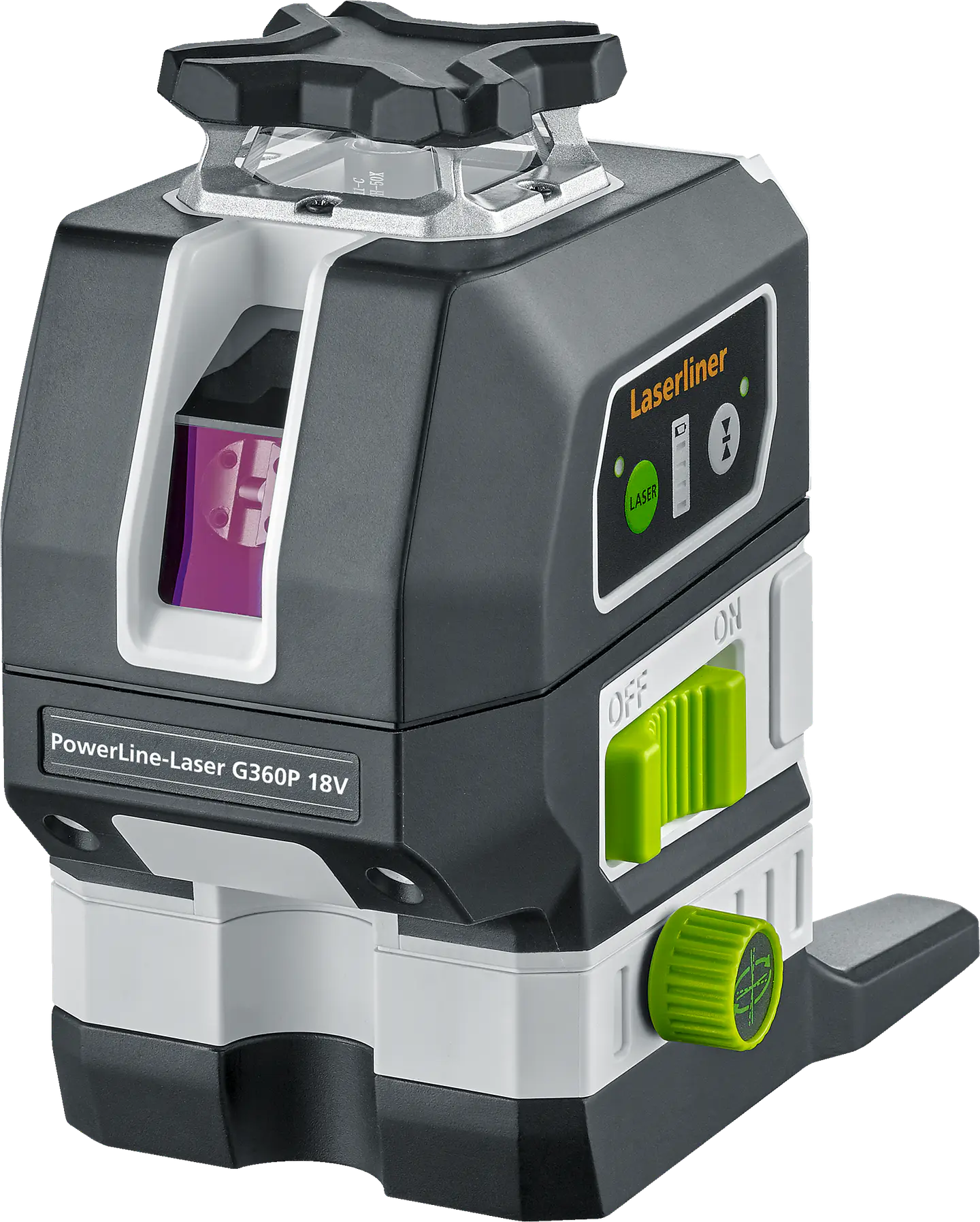 Nível laser 2 Linhas Verdes PowerLine-Laser G360P Multi-18V LASERLINER 2