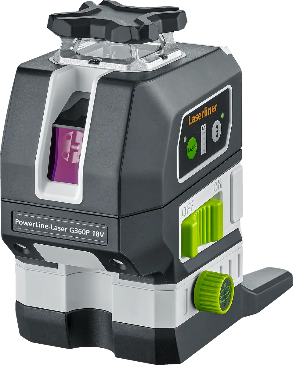 Nível laser 2 Linhas Verdes PowerLine-Laser G360P Multi-18V LASERLINER 2